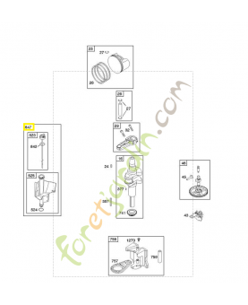 790442 Ensemble tube jauge 0003-000-1844 Briggs & Stratton