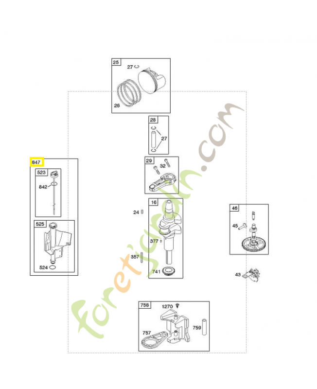 790442 Ensemble tube jauge 0003-000-1844 Briggs & Stratton 790442 Ensemble tube jauge 0003-000-1844 Briggs & Stratton