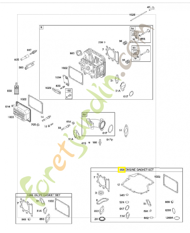 796181 Jeu de joints moteur 0003-000-2288