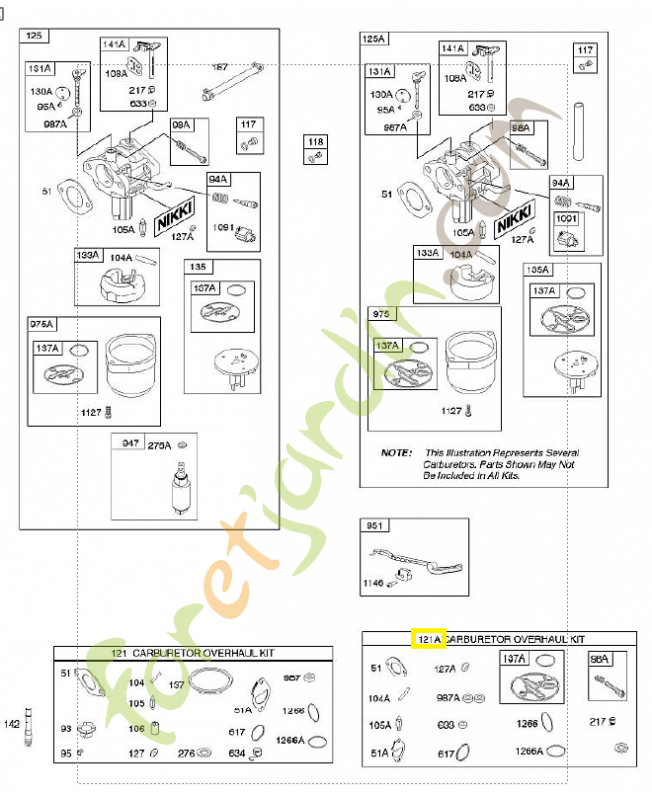796184 Kit révision carburateur 0003-000-2290. Pièce de rechange pour moteur thermique Briggs et Straton 796184 Kit révision carburateur 0003-000-2290. Pièce de rechange pour moteur thermique Briggs et Straton