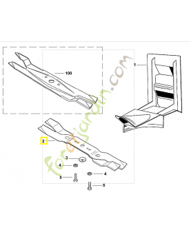 Lame mulching 48cm 6105-760-9900. Pièce de rechange Sithl / Vicking
