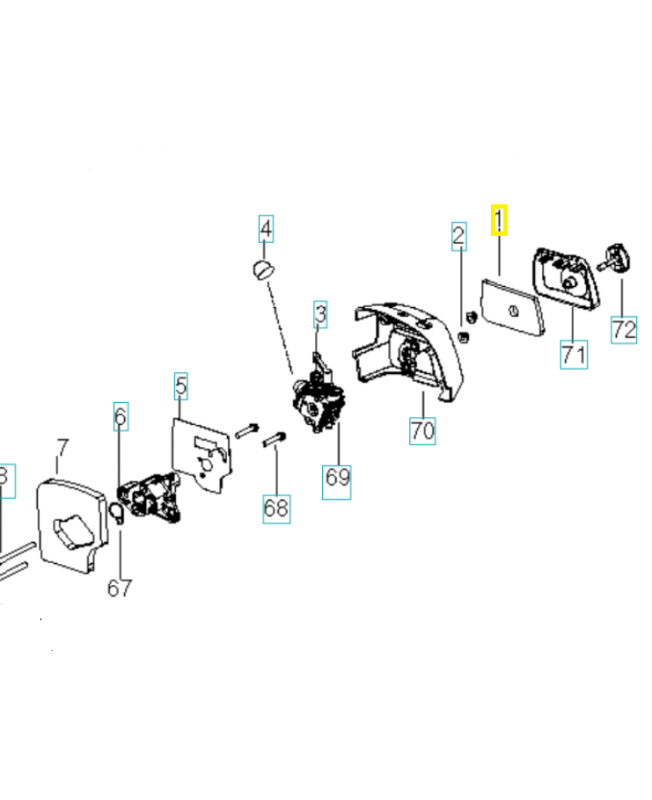 Filtre à air 578156401. Pièce de rechange Husqvarna