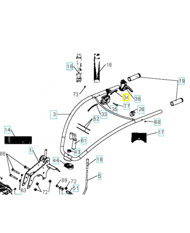câble embrayage 587996001. Pièce de rechange Husqvarna