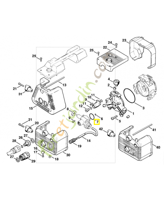 Anneau joint 44x2 9645-945-8073. Pièce de rechange Sithl / Vicking