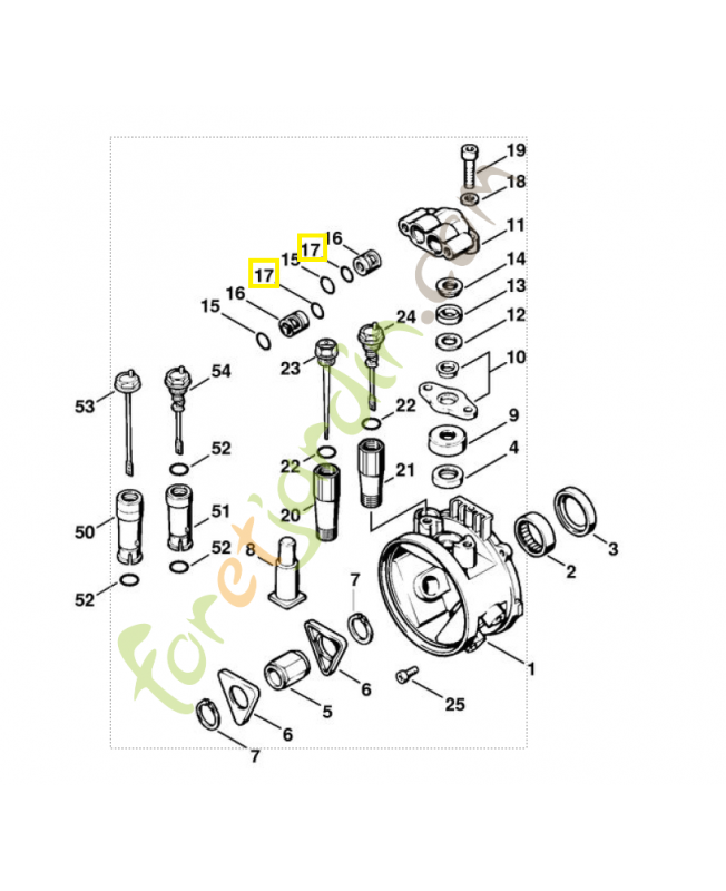 Joint torique 9645-945-1320. Pièce de rechange Sithl / Vicking