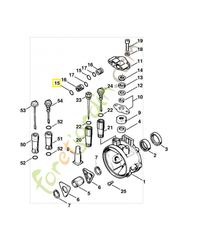 Joint torique 17x1,5 9645-945-7586. Pièce de rechange Sithl / Vickin