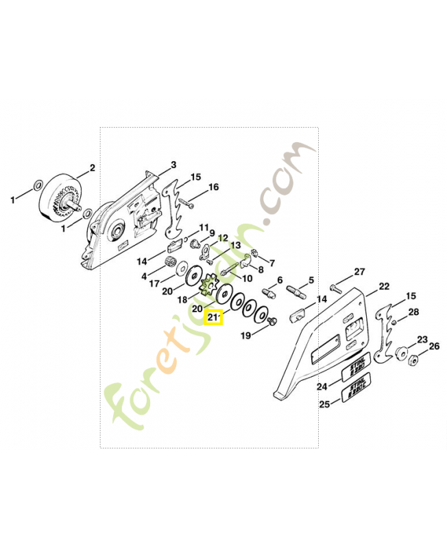 Rondelle Belleville 9485-648-2044. Pièce de rechange Sithl / Vicking