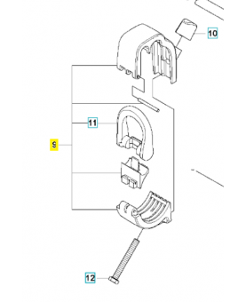Support 537349801. Pièce de rechange Husqvarna