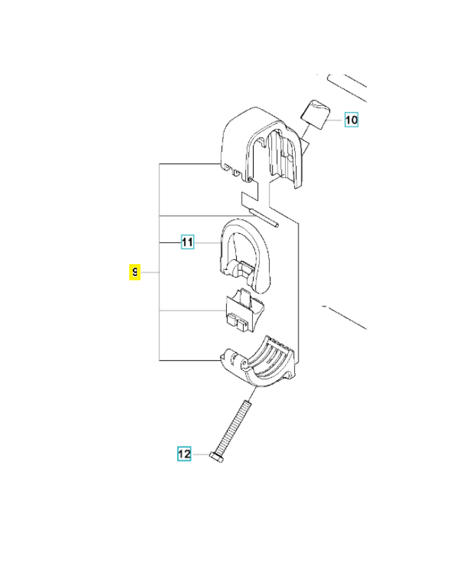 Support 537349801. Pièce de rechange Husqvarna