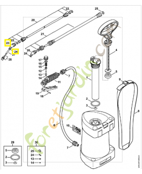 Pièce de raccordement 4255-513-0200. Pièce détachée Stihl / Vicking