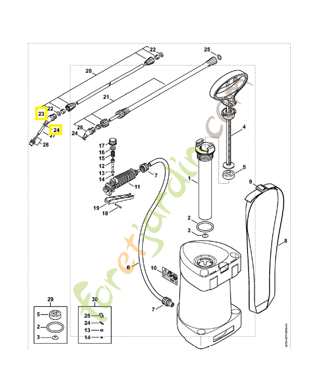 Pièce de raccordement 4255-513-0200. Pièce détachée Stihl / Vicking