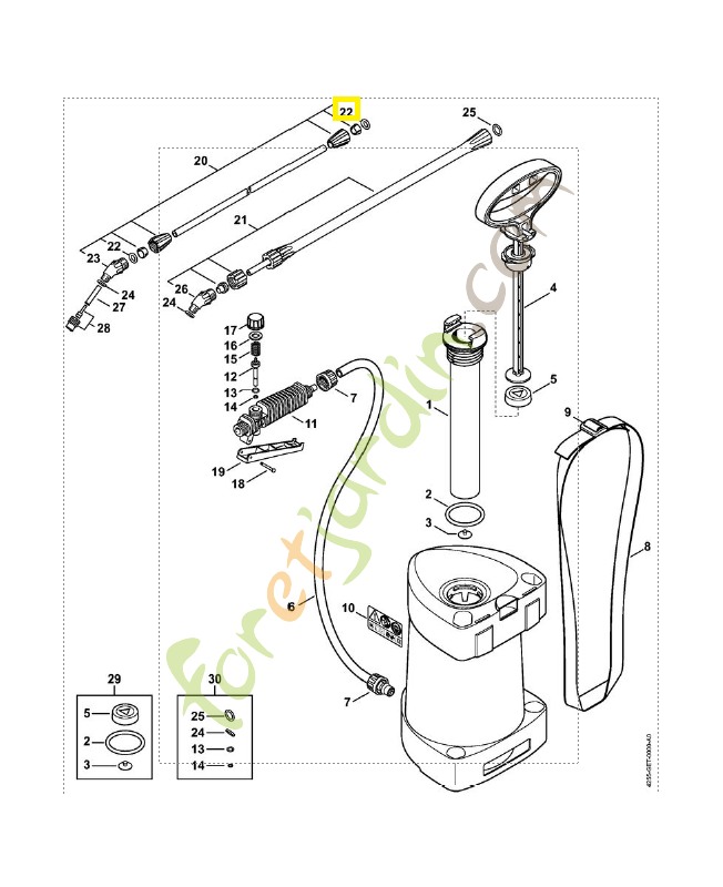 Joint 9645-944-7478. Pièce détachée Stihl / Vicking