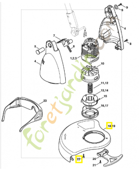 Capot protecteur 4815-710-8101. Pièce détachée Stihl / Vicking