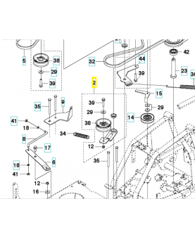 tendeur de courroie complet 580279001. Pièce de rechange Husqvarna