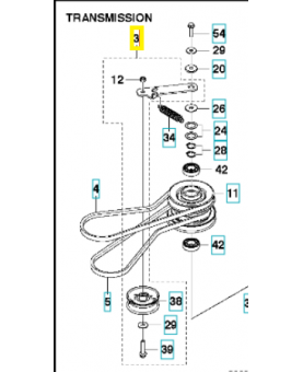 tendeur de courroie complet 580278701. Pièce de rechange Husqvar