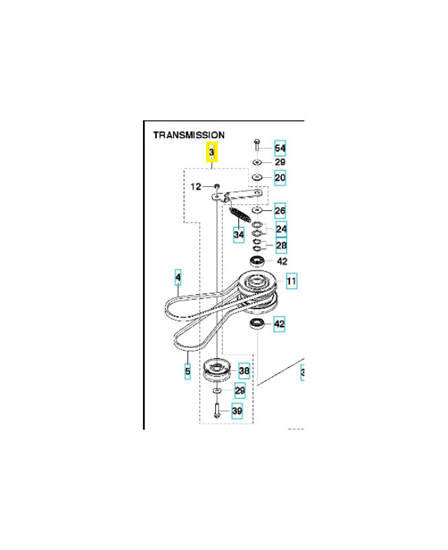 tendeur de courroie complet 580278701. Pièce de rechange Husqvar