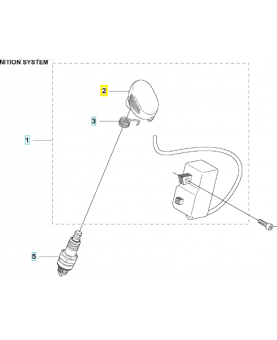 Capuchon de bougie 537412201. Pièce de rechange Husqvarna