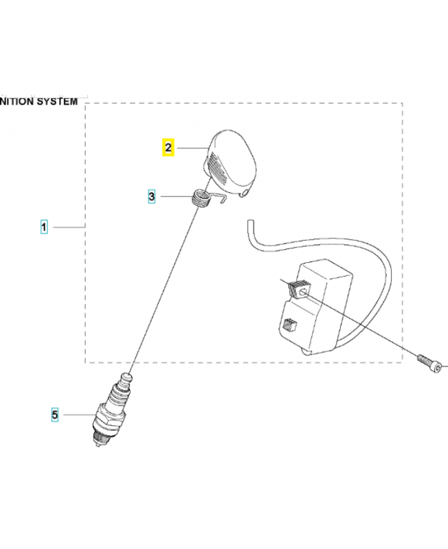 Capuchon de bougie 537412201. Pièce de rechange Husqvarna