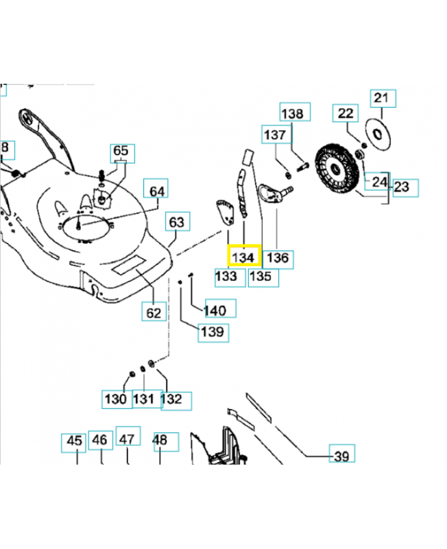 Levier husqvarna 544452501- Pièce de détachée Husqvarna