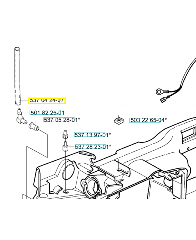 Tuyau 537042407. Pièce de rechange Husqvarna
