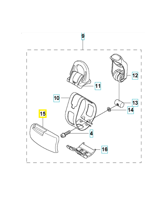 Protection 544250701. Pièce de rechange Husqvarna