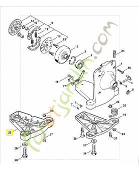 Plaque d'appui 4128-792-5901. Pièce de rechange Sithl / Vicking