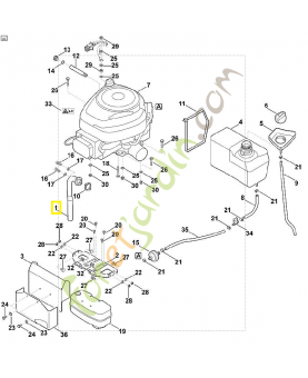Raccord coudé 6170-140-2531. Pièce détachée Stihl / Vicking