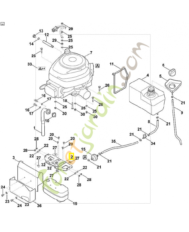 Tôle de protection 6170-146-7300. Pièce de rechange Sithl / Vicking