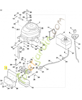 Tôle de protection 6160-145-3700. Pièce de rechange Sithl / Vicking