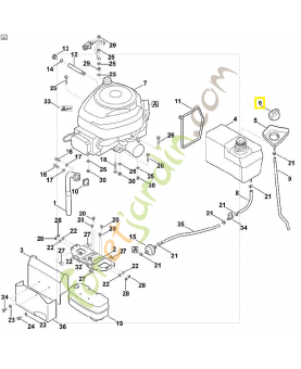 Bouchon de réservoir 6170-350-1501. Pièce détachée Stihl / Vicking