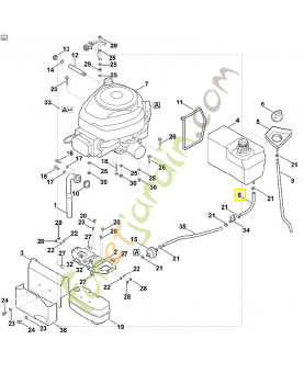 Tuyau de carburant 6170-350-2700. Pièce de rechange Sithl / Vicking