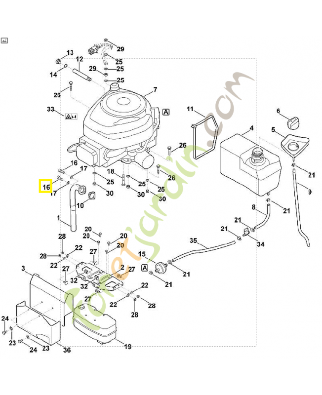 Vis cylindrique 9045-319-1795. Pièce détachée Stihl / Vicking