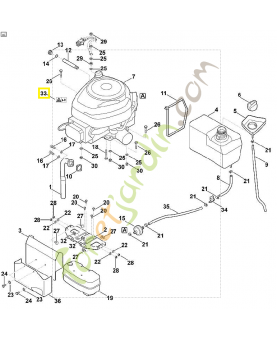 Autocollant 6170-967-4415. Pièce de rechange Sithl / Vicking