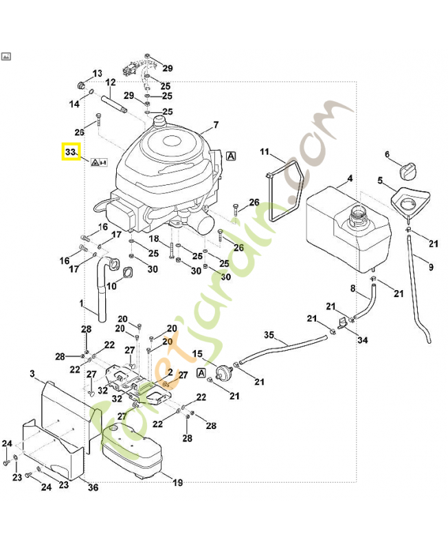 Autocollant 6170-967-4415. Pièce de rechange Sithl / Vicking