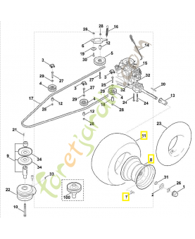  Roue complète 6170-700-0435. Pièce détachée Stihl / Vicking