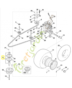 Poulie à gorge 6170-700-2511. Pièce détachée Stihl / Vicking