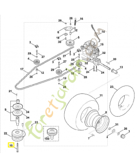 Vis a six pans 7x16 9045-348-9050. Pièce de rechange Sithl / Vicking