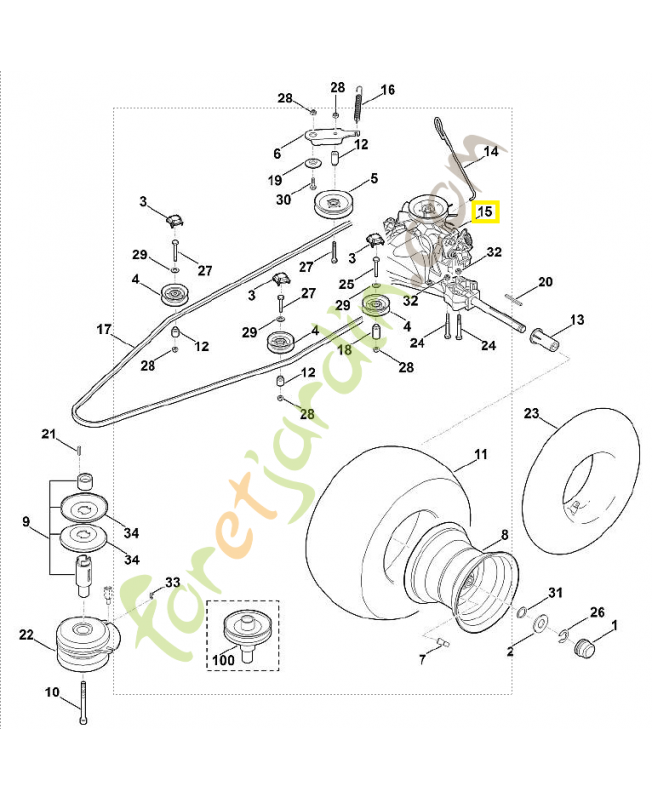 Réducteur 6165-640-0100. Pièce de rechange Sithl / Vicking