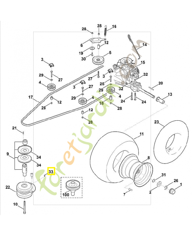Agrafe 6140-162-4500. Pièce de rechange Sithl / Vicking