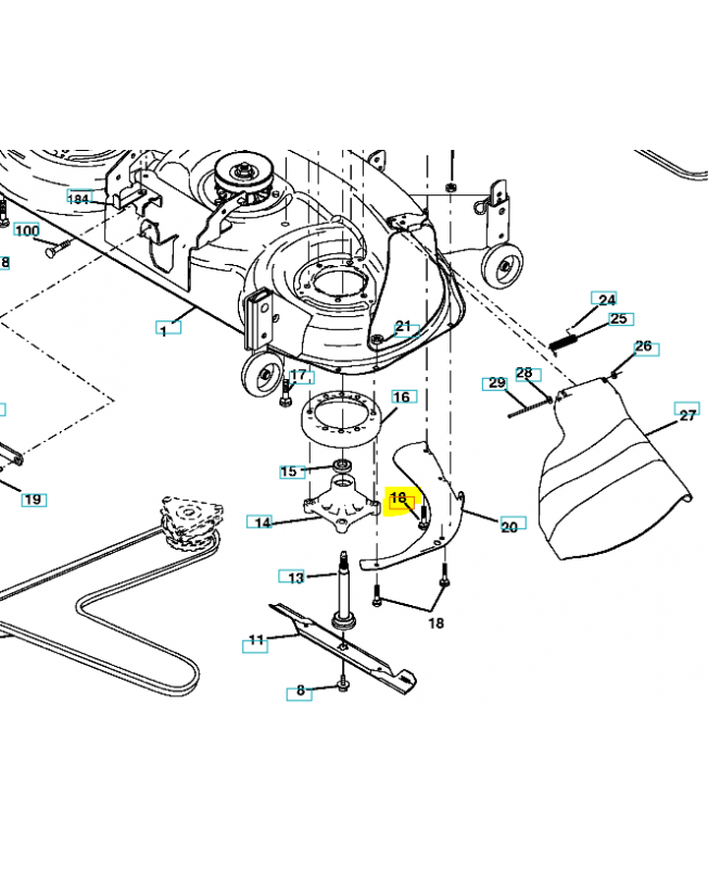 Boulon 596136401. Pièce détachée Husqvarna