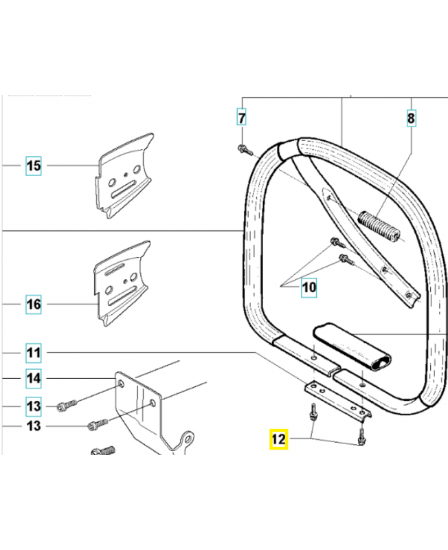 Vis 503200316. Pièce de rechange Husqvarna Vis 503200316. Pièce de rechange Husqvarna