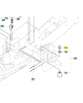 Clé de contact 544442401. Pièce de rechange Husqvarna