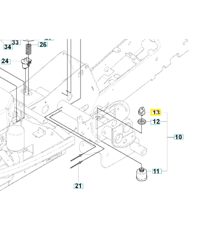 Clé de contact 544442401. Pièce de rechange Husqvarna