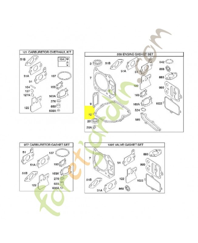 692232 Joint de carter Briggs & Stratton