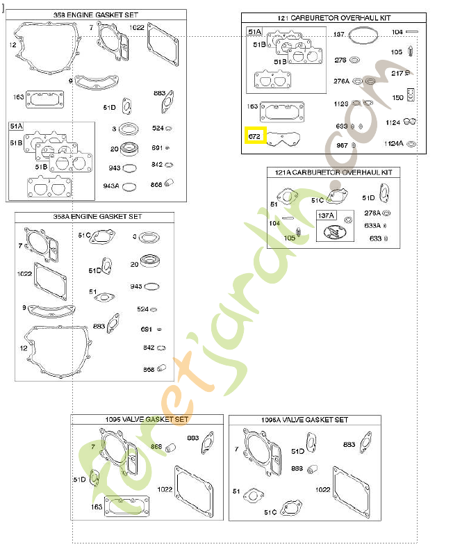 690234 Joint plaque de carburateur 0003-000-0439. Pièce de rechange pour moteur thermique Briggs et Straton