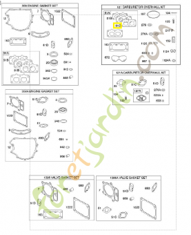690950 Joint cote admission 0003-000-0610. Pièce de rechange pour moteur thermique Briggs et Straton
