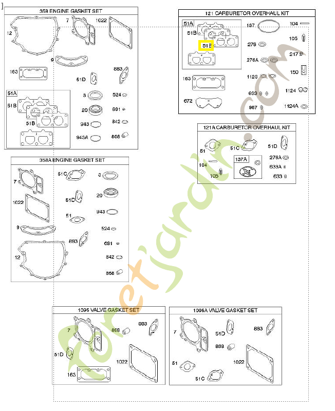 690950 Joint cote admission 0003-000-0610. Pièce de rechange pour moteur thermique Briggs et Straton