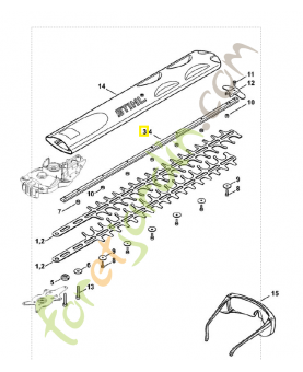 Glissière de guidage 500mm 4851-713-6705. Pièce détachée Stihl / Vicking