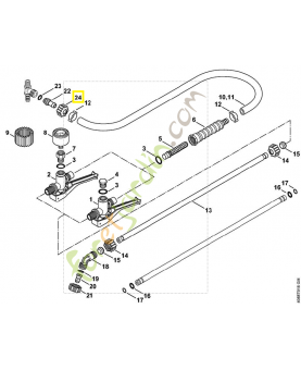Ecrou-chapeau 4247-708-3100. Pièce de rechange Sithl / Vicking