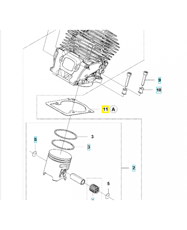 Joint cylindre 577239801. Pièce détachée Husqvarna